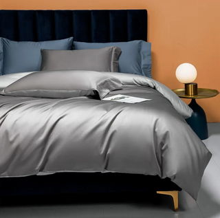 egyptian cotton bedding luxury 4 piece duvet cover set silky soft sheets close-up