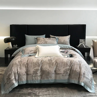 egyptian cotton bedding luxury 1000tc cotton bedding set mallorca design front view
