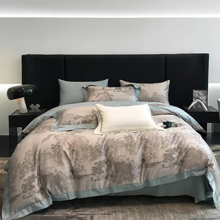 egyptian cotton bedding luxury 1000tc cotton bedding set mallorca design angle view