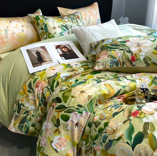 egyptian cotton duvet cover blossom floral bedding set 600tc soft breathable detail