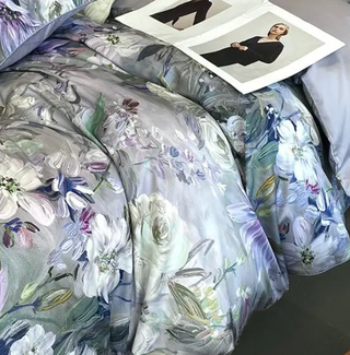 egyptian cotton duvet cover blossom floral bedding set 600tc luxury sheets top view