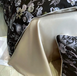 egyptian cotton duvet cover blossom floral bedding set soft breathable fabric lifestyle view