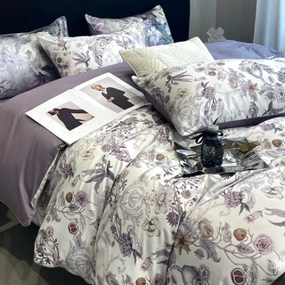 egyptian cotton duvet cover 600 thread count floral design bedding set detail
