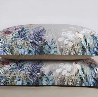 egyptian cotton duvet cover luxury floral bedding set soft breathable fabric lifestyle view