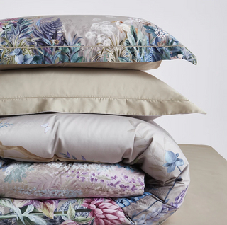 egyptian cotton duvet cover luxury floral bedding set soft breathable fabric detail