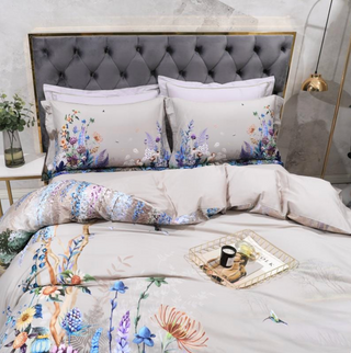 egyptian cotton duvet cover luxury floral bedding set soft breathable fabric set view