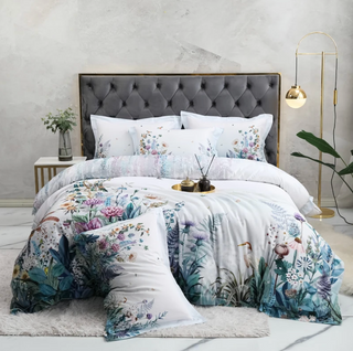 egyptian cotton duvet luxury 600tc cotton bedding set soft breathable fabric front view