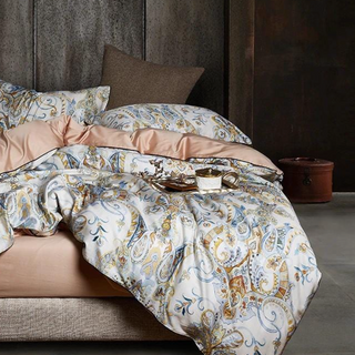 egyptian cotton duvet luxury floral bedding set cool-tech fabric 600tc detail