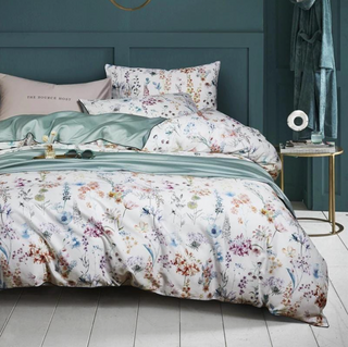egyptian cotton duvet luxury floral bedding set 600 thread count sheets front view