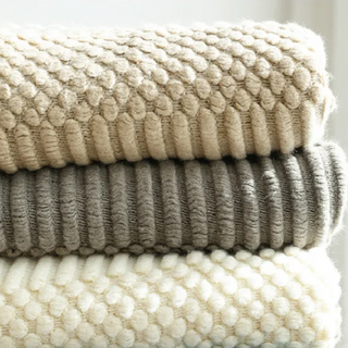 hand-knitted blanket cozy throw grey knit tela nativa detail