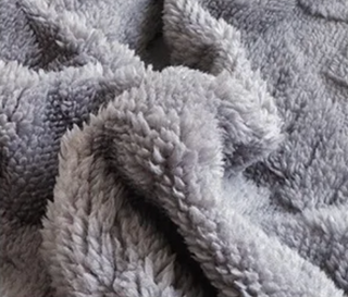 soft throw blanket double layer dark grey cozy polyester tela nativa detail