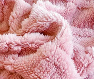 double layer throw blanket soft pink hand knitted cozy winter cover set view