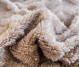 double layer throw blanket soft brown cozy hand knitted polyester set view