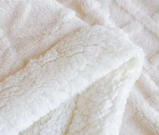 double layer throw blanket soft cozy hand knitted polyester throw tela nativa detail