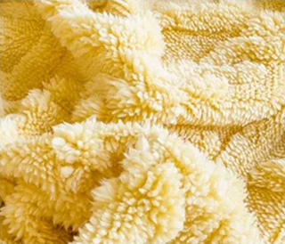 double layer throw blanket soft cozy yellow polyester tela nativa set view