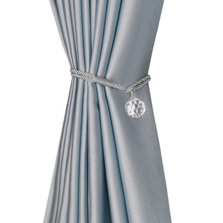 crystal curtain tieback silver polyester holdback fiamma neri detail