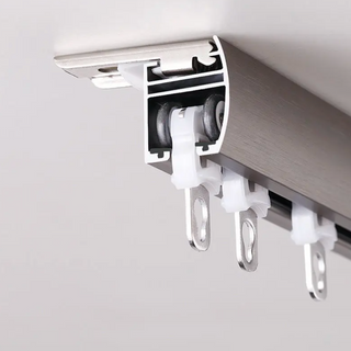 invisible curtain track premium aluminium rail silencing strip modern feature view