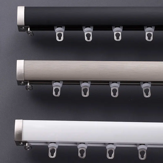 invisible curtain track premium aluminium rail silencing strip modern display view