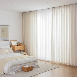 linen sheer curtain luxury linen airy drapery pull pleated tape detail