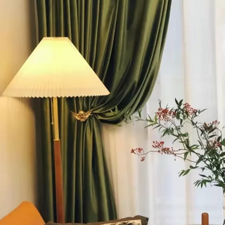 blackout velvet curtain thick luxury olive green velvet drapes rod pocket detail