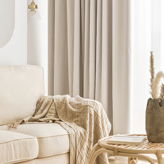 blackout curtain london luxury cream beige thermal insulated drapes lifestyle view