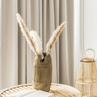 blackout curtain london luxury cream beige thermal insulated drapes top view