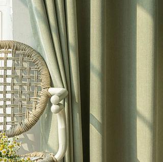 luxury blackout curtain fiamma neri green room darkening drapes polyester panels side view