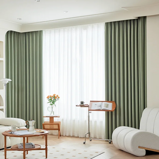 luxury blackout curtain fiamma neri green room darkening drapes polyester panels detail