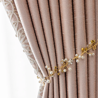 blackout curtain scandinavian minimalist pink drapes polyester woven panel set view