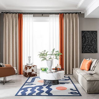 insulated blackout curtain scandinavian thermal drapes luxury grommet top panels close-up