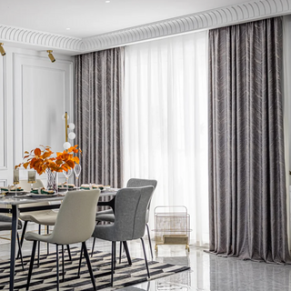 blackout curtain malmö contour detail grey modern privacy enhancing drapes side view