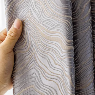 blackout curtain malmö contour detail grey modern privacy enhancing drapes front view