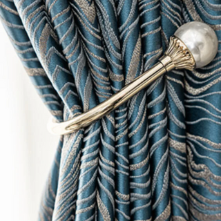 blackout curtain blue malmö contour knitted polyester panel privacy detail