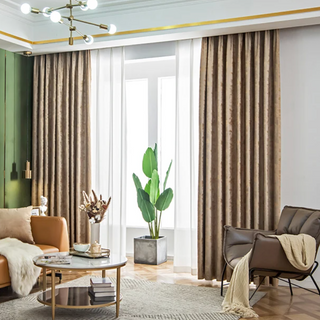 velvet blackout curtain luxury coffee gold drapes room darkening privacy detail