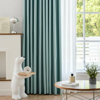 soundproof blackout curtain luxury polyester ceiling to floor noise reduction set view