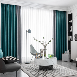 insulated blackout curtain scandinavian thermal curtains green fog grey close-up