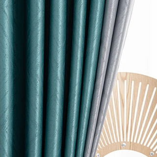 insulated blackout curtain scandinavian thermal curtains green fog grey side view