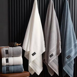 cotton bath towel scandinavian luxury quick drying soft orange towel angle view