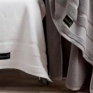 cotton bath towel scandinavian luxury quick drying grey sea premium linen lifestyle view