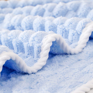 coral velvet bath towel set luxury quick drying plush grid design lifestyle view