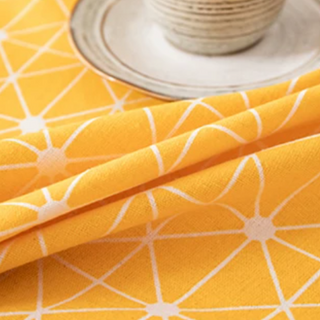 cotton tablecloth amsterdam yellow plaid waterproof rectangle cover detail