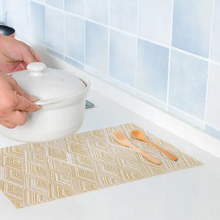 heat insulation placemats woven plain weave non slip table protectors set display view