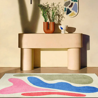 abstract artistry rug italian luxury modern abstract carpet non slip quick dry close-up
