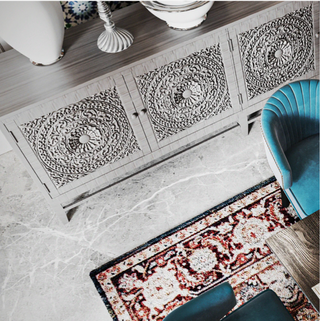 moroccan rug woven recycled polyester marrakesh style floor set view