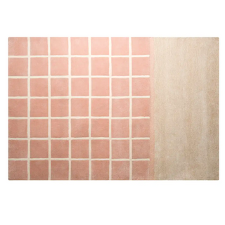 french tile woven polyester carpet eco friendly custom size front view