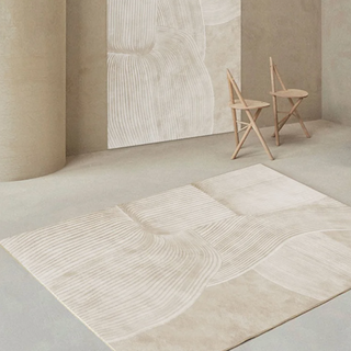 modern minimalistic rug abstract area rug non slip polyester floor mat set view
