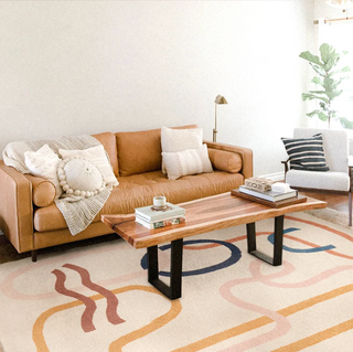 modern minimalistic rug luxury european abstract area rug non slip polyester carpet side view
