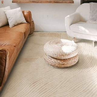 modern minimalistic rug european luxury woven rectangle non slip carpet lifestyle view