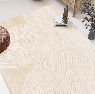 modern minimalistic rug european luxury abstract area rug non slip carpet side view