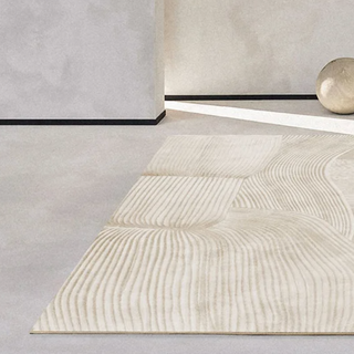 modern minimalistic rug european luxury abstract woven rectangle carpet close-up